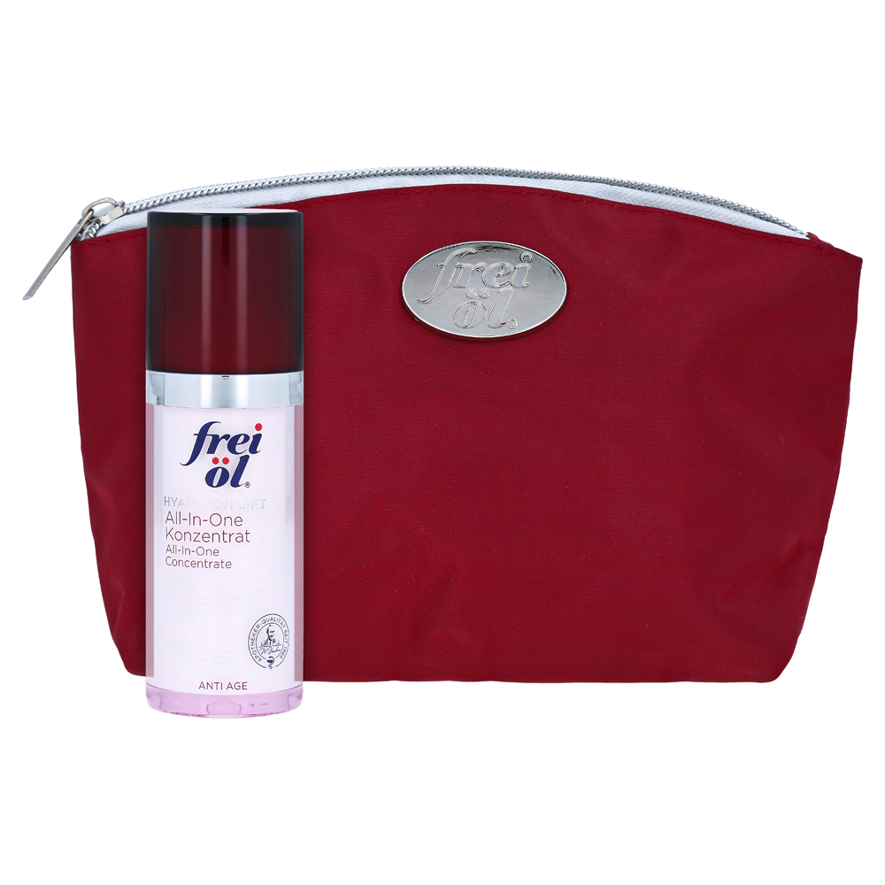 frei öl Anti Age Hyaluron Lift All-In-One Konzentrat + gratis frei öl Kosmetiktasche (dunkelrot)
