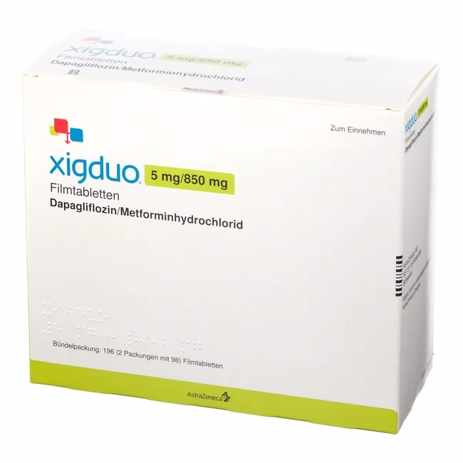 Сигдуо - XIGDUO 5 mg/850 mg Filmtabletten