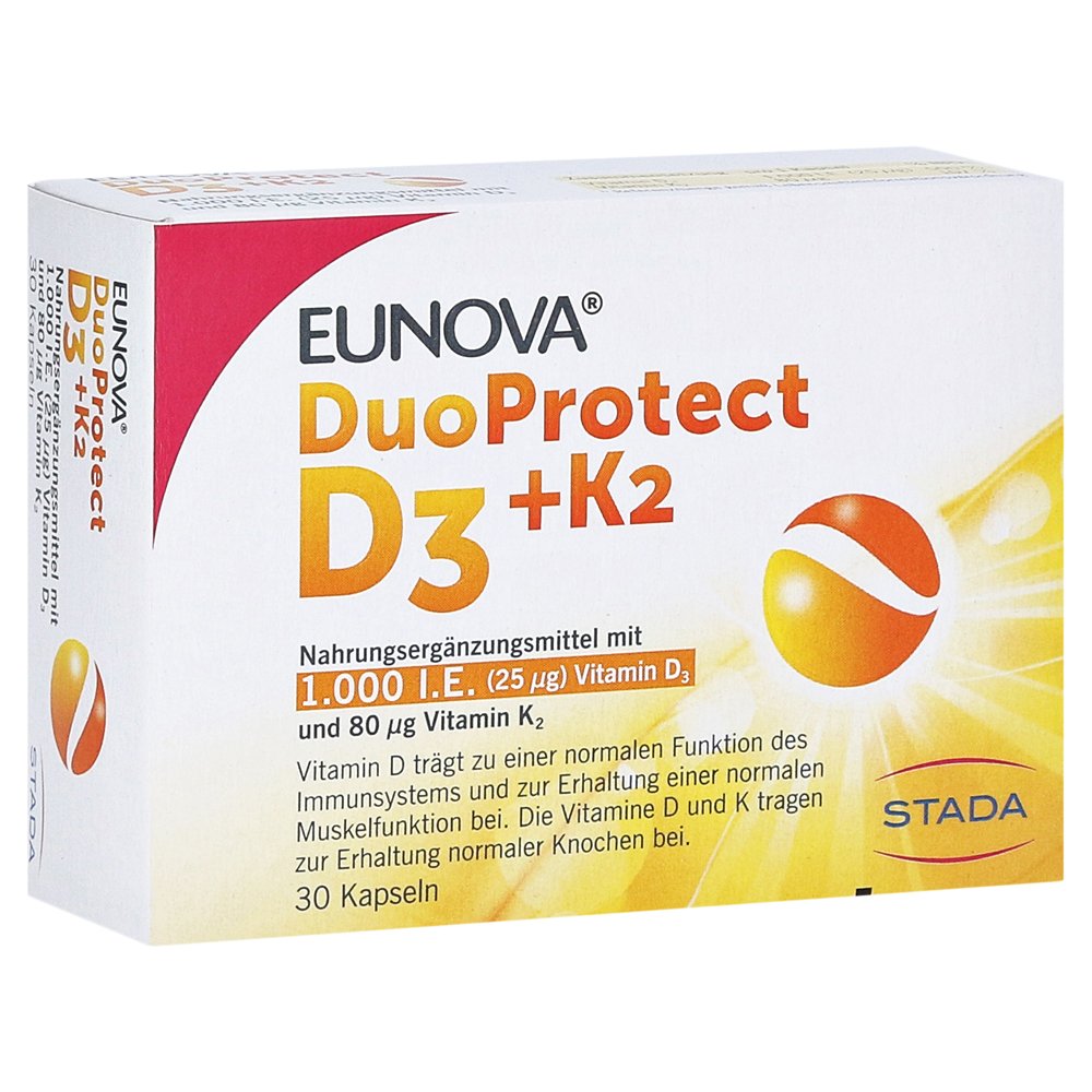 EUNOVA DuoProtect D3+K2 1000 I.E./80 µg Kapseln