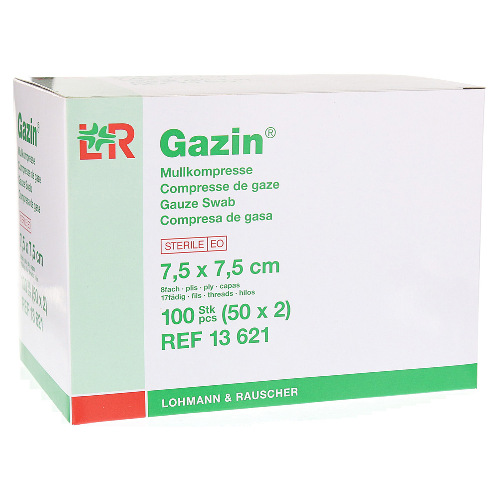 Gazin Mullkompressen 7,5x7,5 cm steril 8fach