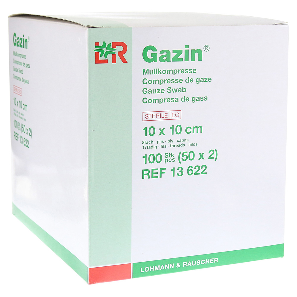 Gazin Mullkompressen 10x10 cm steril 8fach