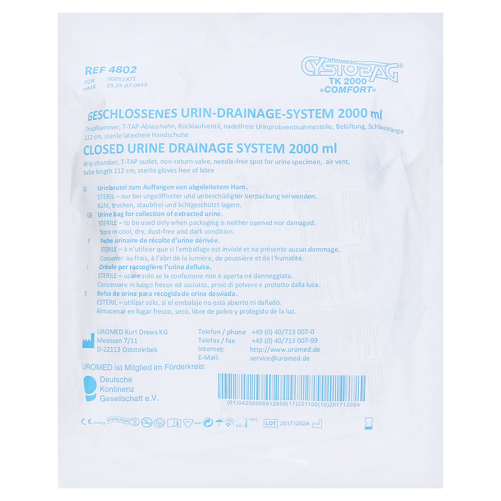 CYSTOBAG TK 2000 ml 4802 Beutel