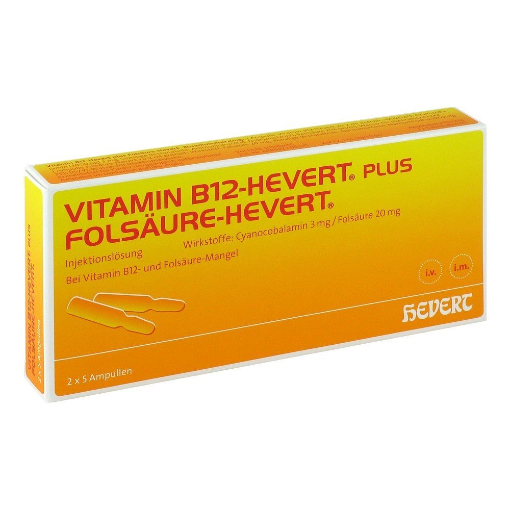 Vitamin B12 Folsäure Hevert Amp.-Paare