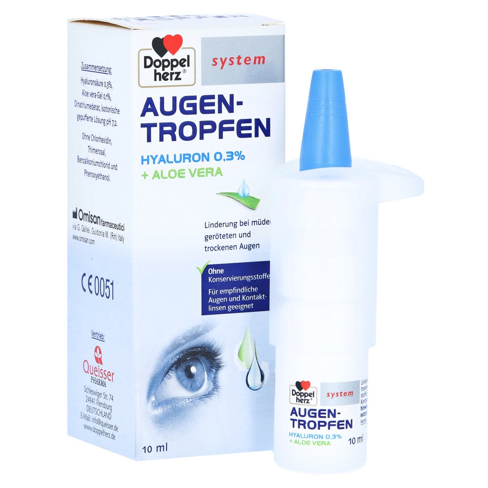 DOPPELHERZ Augen-Tropfen Hyaluron 0,3% system