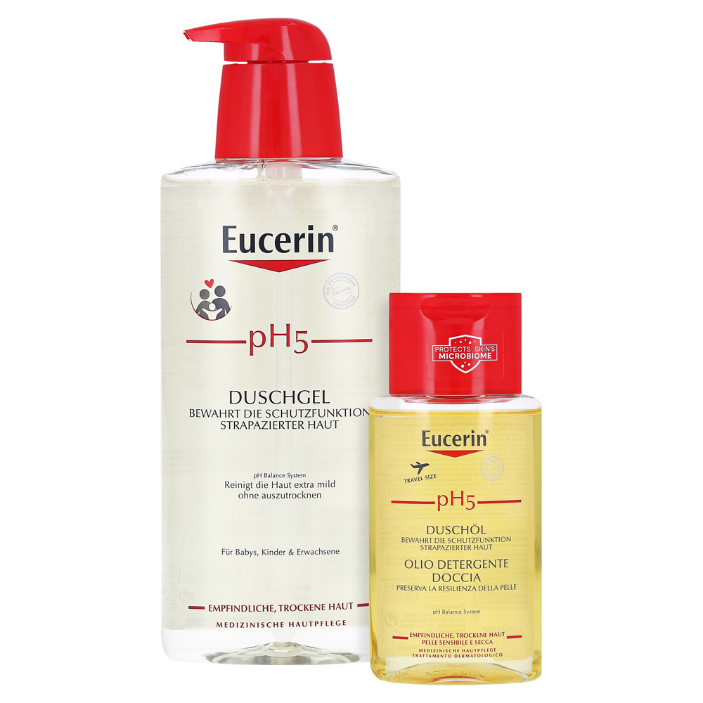 EUCERIN pH5 Duschgel empfindliche Haut + gratis Eucerin pH5 Duschöl 100 ml
