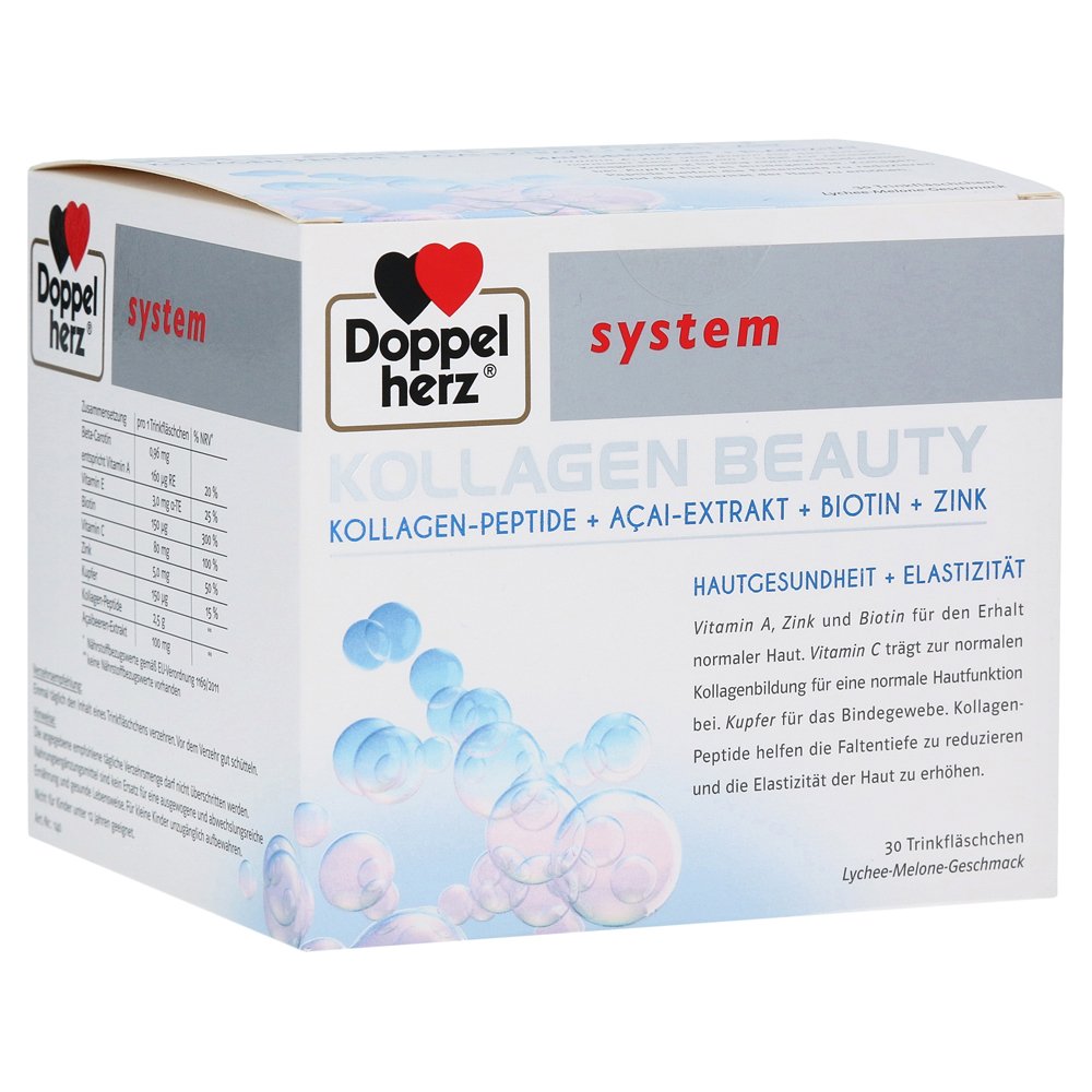DOPPELHERZ Kollagen Beauty system Trinkfläschchen