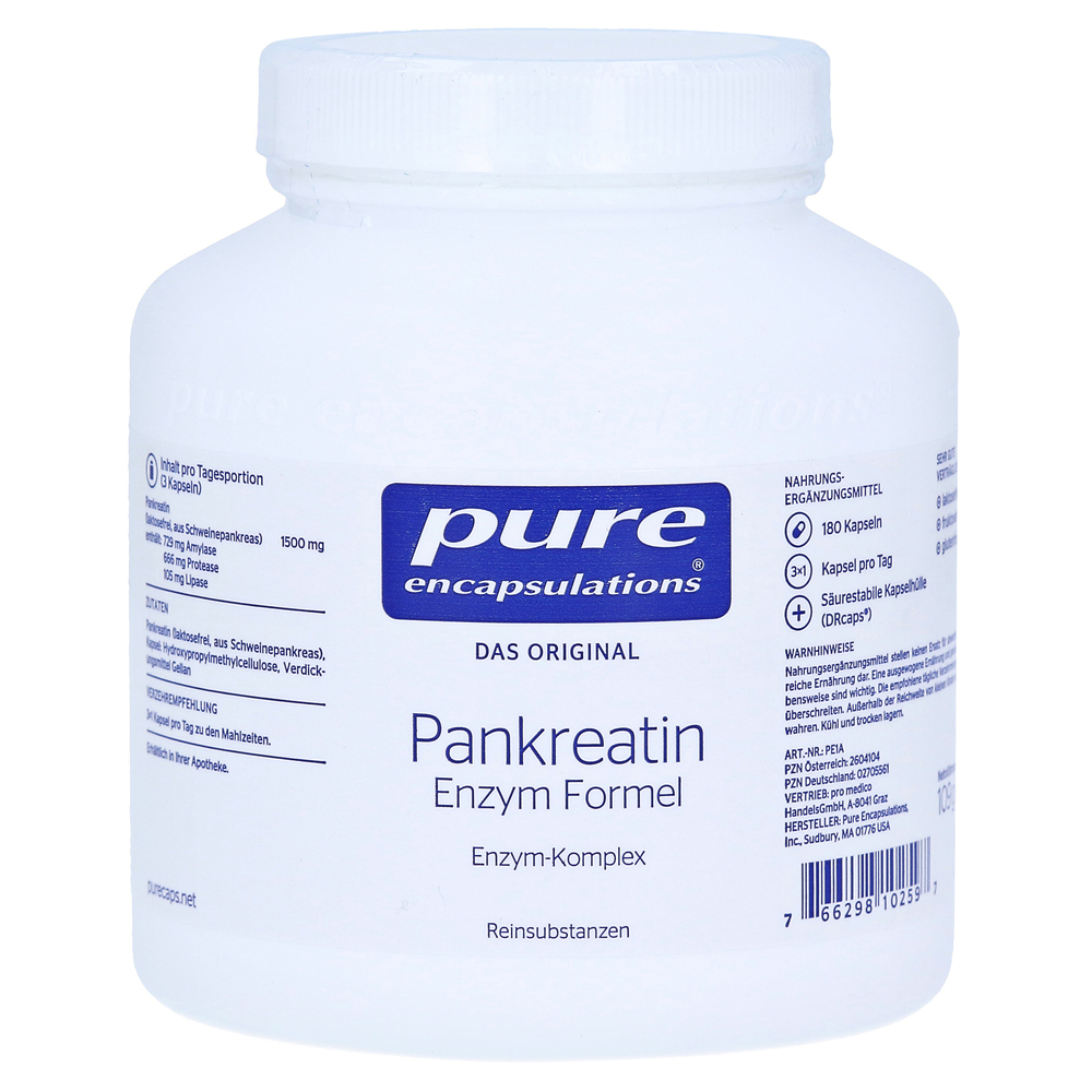PURE ENCAPSULATIONS Pankreatin Enzym Formel Kaps.