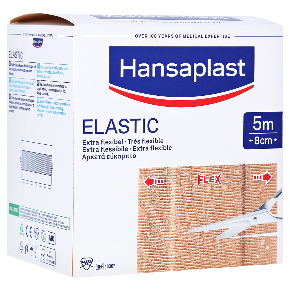 HANSAPLAST Elastic Pflaster 8 cmx5 m