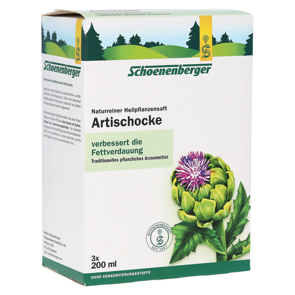 Artischocken naturreiner Heilpflanzensaft Schoenenberger