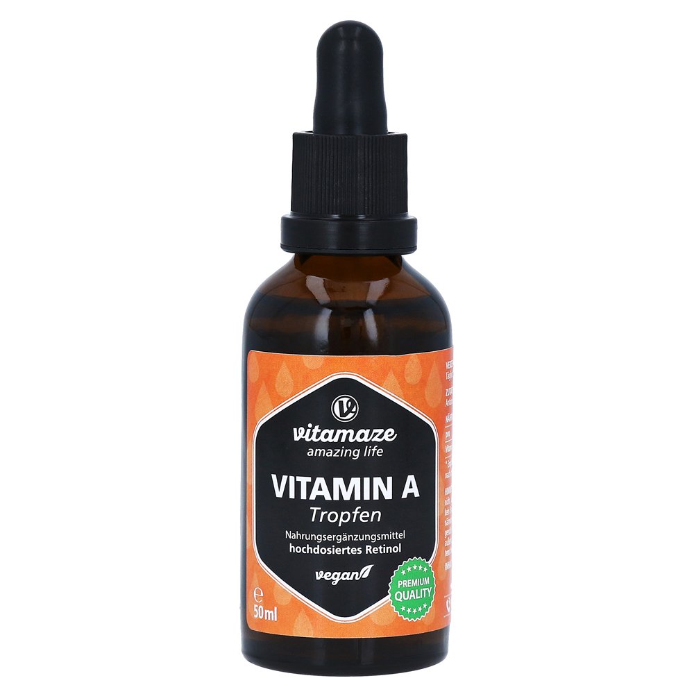 VITAMIN A 500 µg hochdosiert vegan Tropfen
