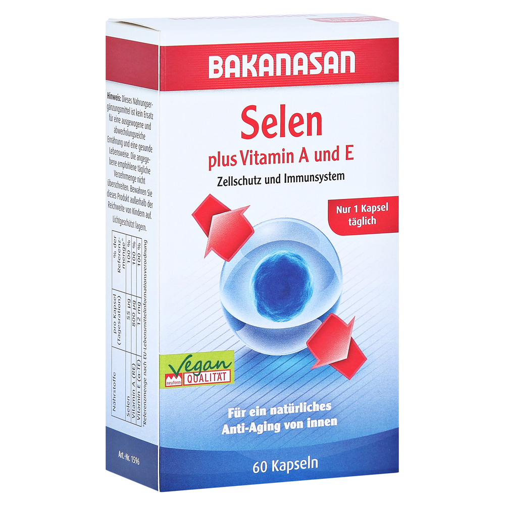 BAKANASAN Selen plus Vitamin A und E Kapseln